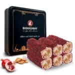 حلقوم مزين بالرمان محشو باللوز والكريمة