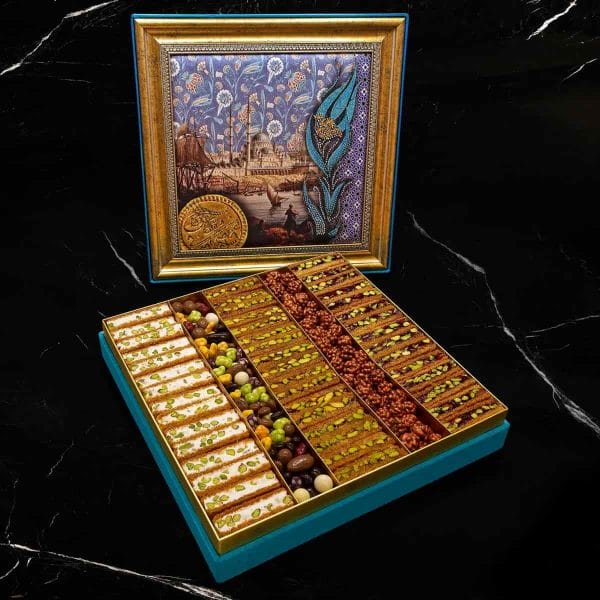 Ottoman qatayef box and Hafez Mustafa luxury dragee chocolate