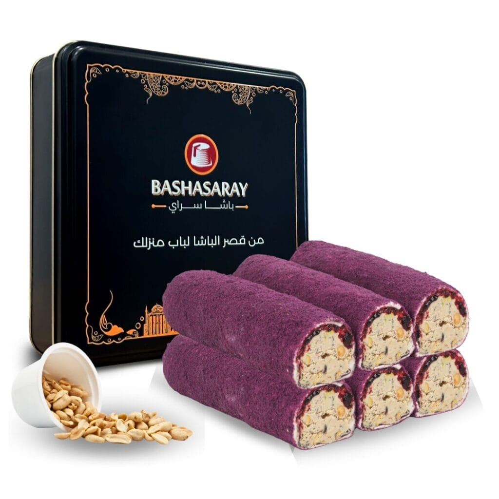 حلقوم تركي فاخر بالتوت الأسود المحشو