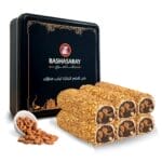 حلقوم بالبراوني مزين باللوز الذهبي