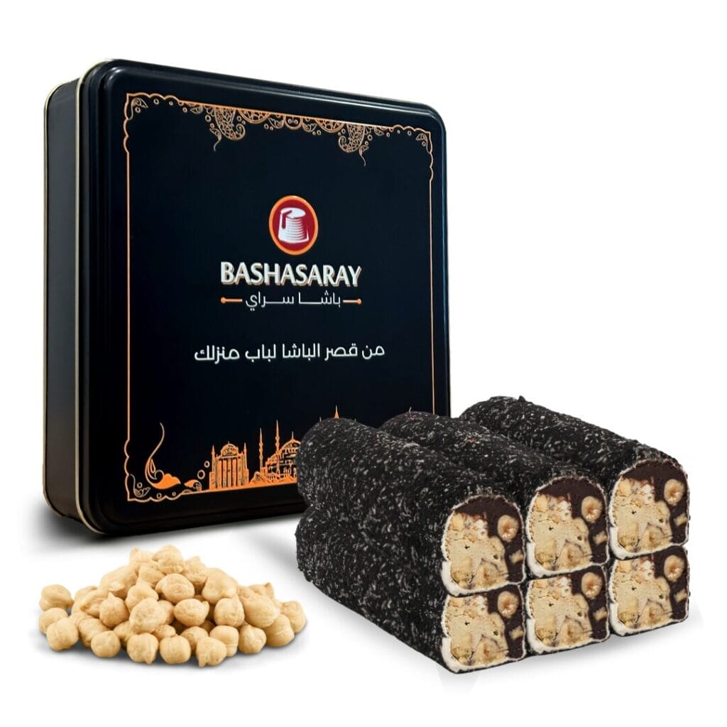 حلقوم فاخر بالبراوني والبندق والكريمة