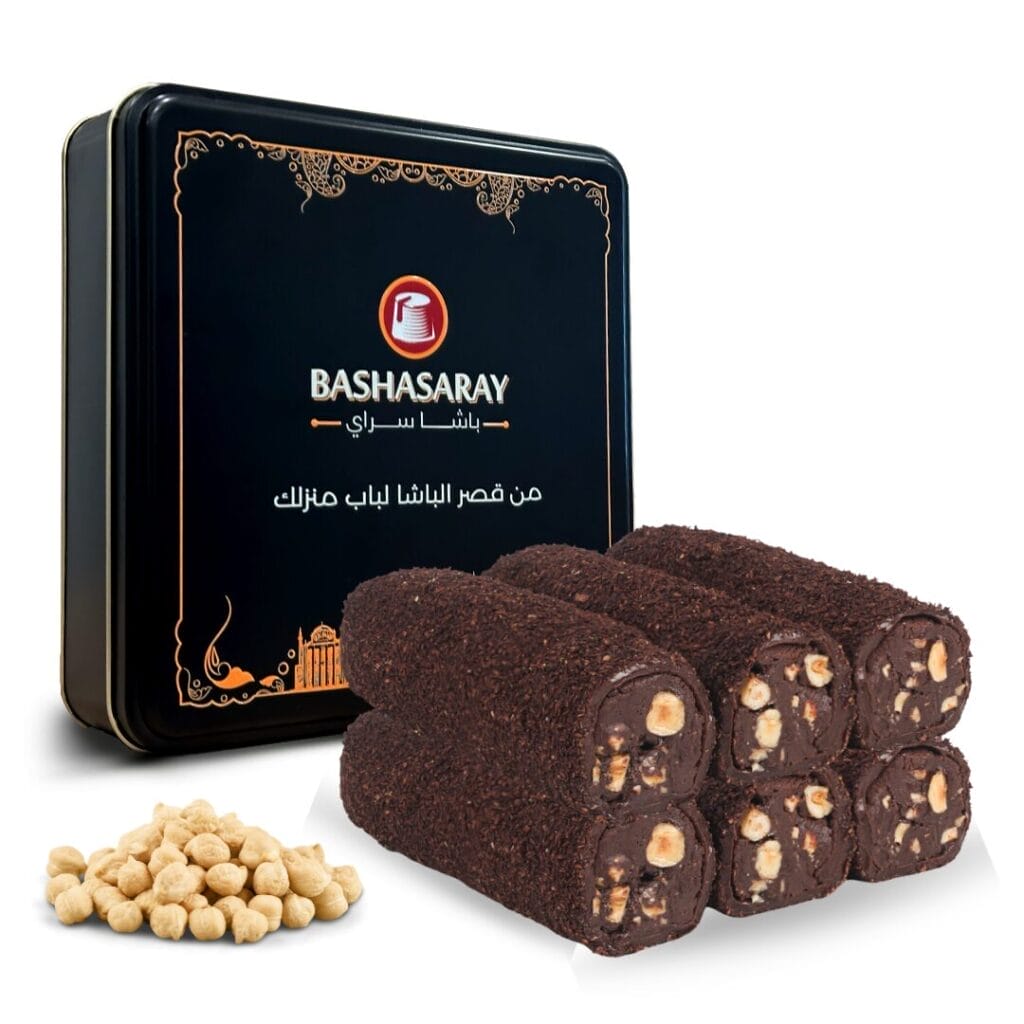 حلقوم بالبرواني والبندق والكريمة