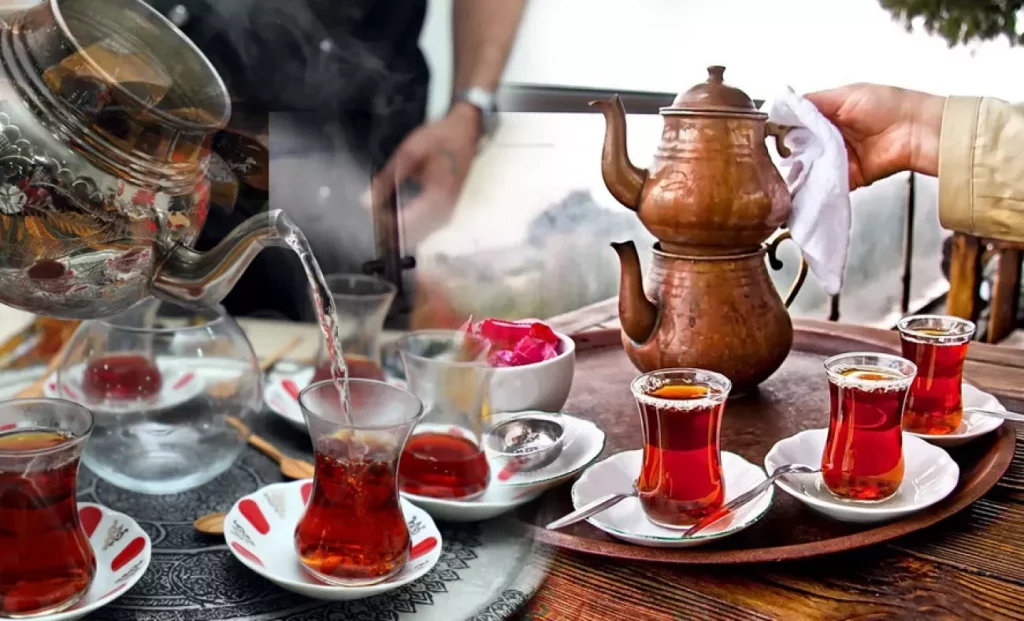 تحضير الشاي التركي
