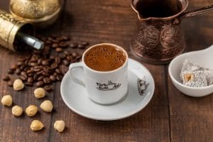 Turkish coffee with hazelnut