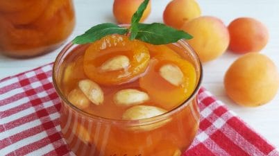 Apricot jam with almond