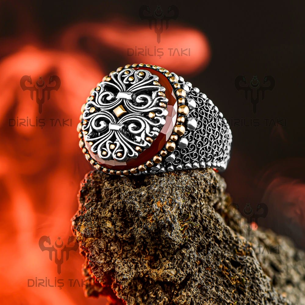 Exquisite silver ring with natural black banded agate stone – AgJc