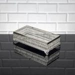 صحن تقديم بغطاء İnci مستطيل حجم صغير - فضي