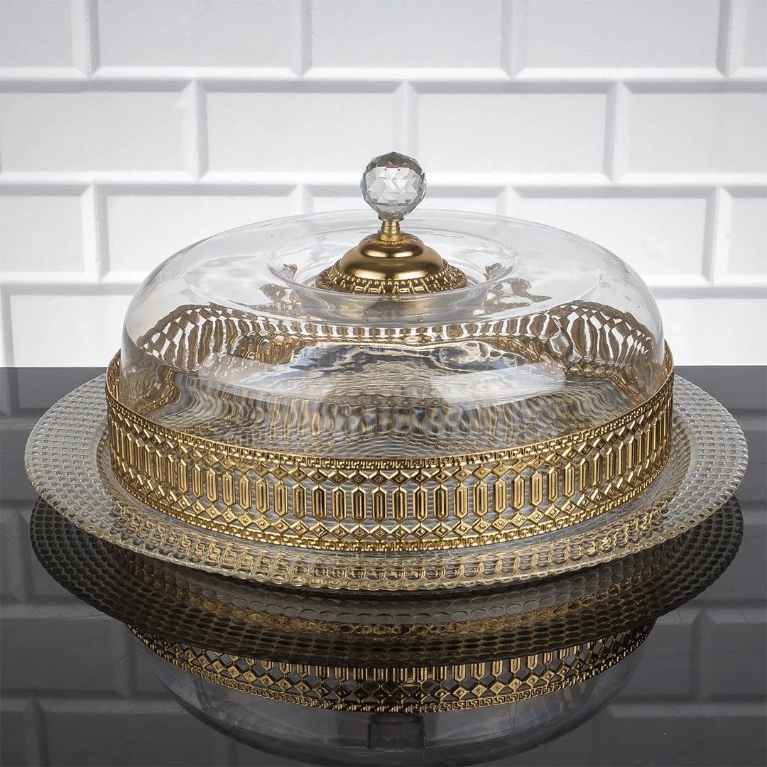 Wooden Cake Stand With Glass Dome Mini | All About Baking