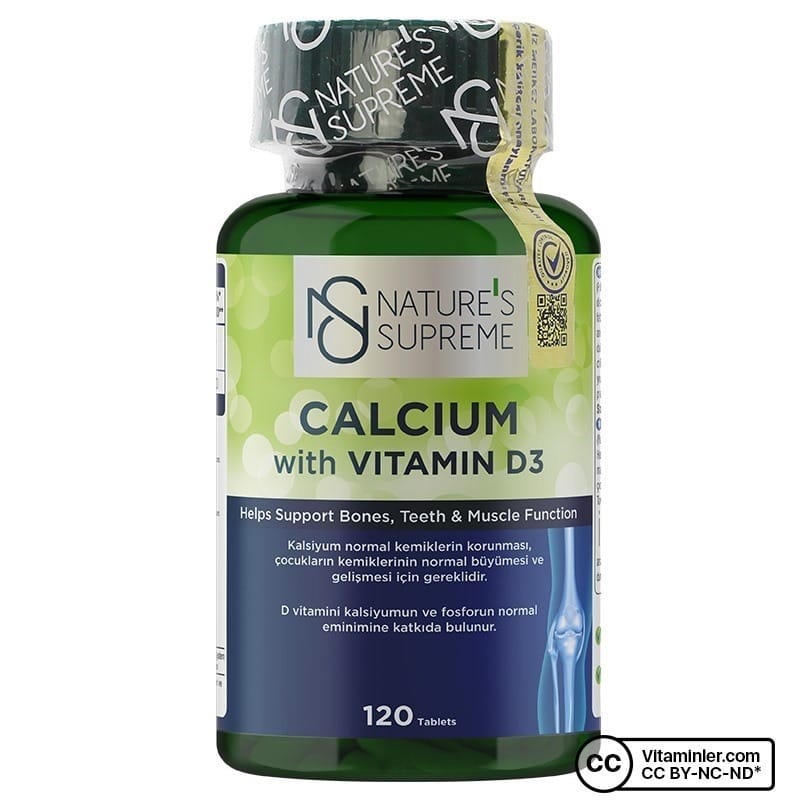 natures supreme calcium with vitamin d3 120 tablet 17985