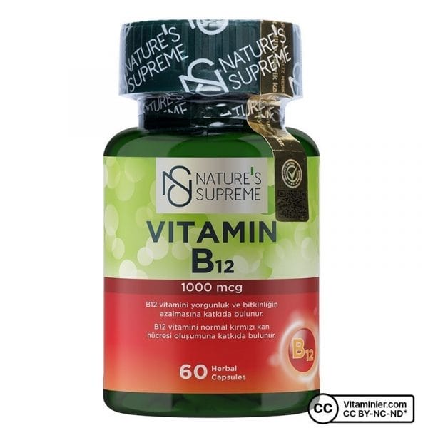 natures supreme vitamin b12 1000 mcg 60 kapsul 12994