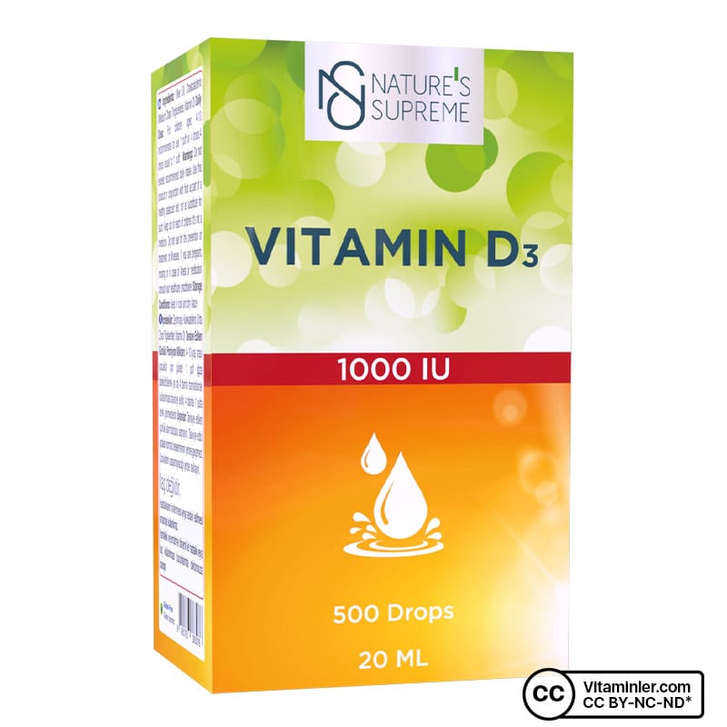 natures supreme vitamin d3 1000 iu 20 ml damla 52740