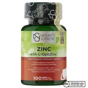 Zinc Tablets 15mg from Natures Supreme | 100 Capsules
