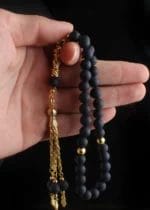 ⁦سبحة حجر النجمة بشراشيب فضة⁩ - الصورة ⁦2⁩