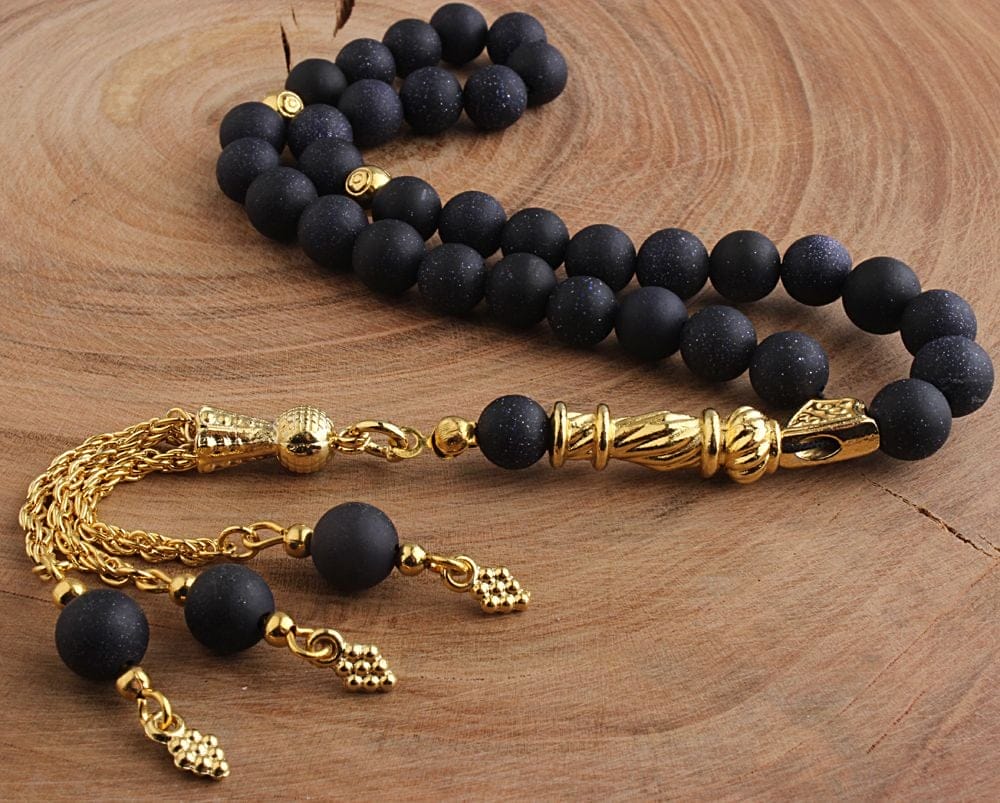 سبحة حجر النجمة بشراشيب فضة سبحة حجر النجمة بشراشيب فضة