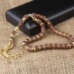 سبحة فضة إسترليني عيار 925 مرصعة بأحجار الزركون والانطباعات الفضية