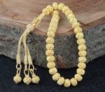 ⁦سبحة صلاة فضة عيار 1000 قيراط محبوكة يدويًا ومطلية بالذهب⁩ - الصورة ⁦2⁩