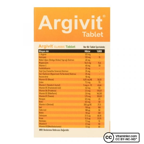 argivit classic 30 tablet 77172