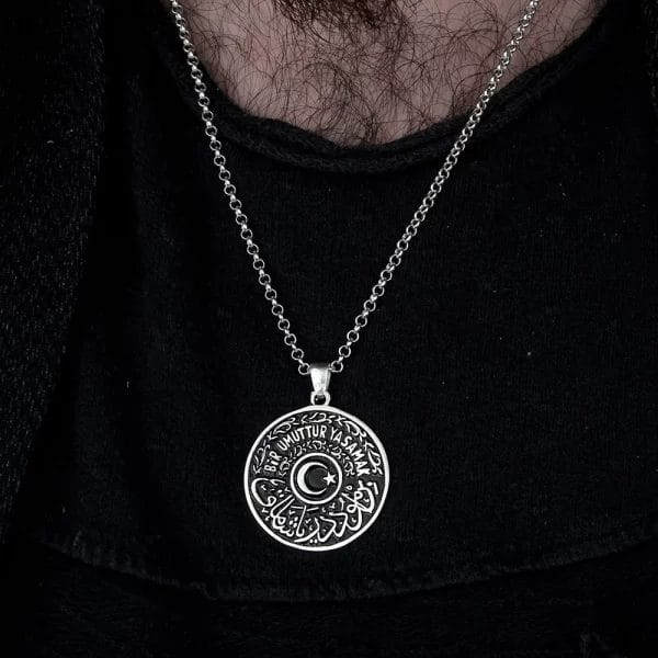 A men's necklace made of 925 sterling silver engraved with Life is Hop