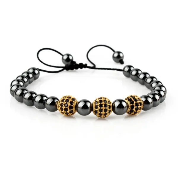 Bracelet made of natural stone with hematite stone