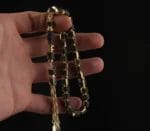 ⁦سبحة فضة مطلية بالذهب مع أحجار الزركون⁩ - الصورة ⁦2⁩