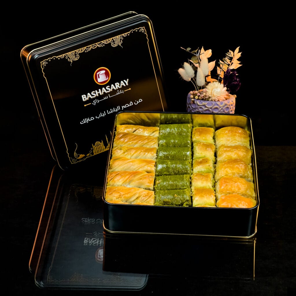 Mixed baklava with pistachios and walnuts