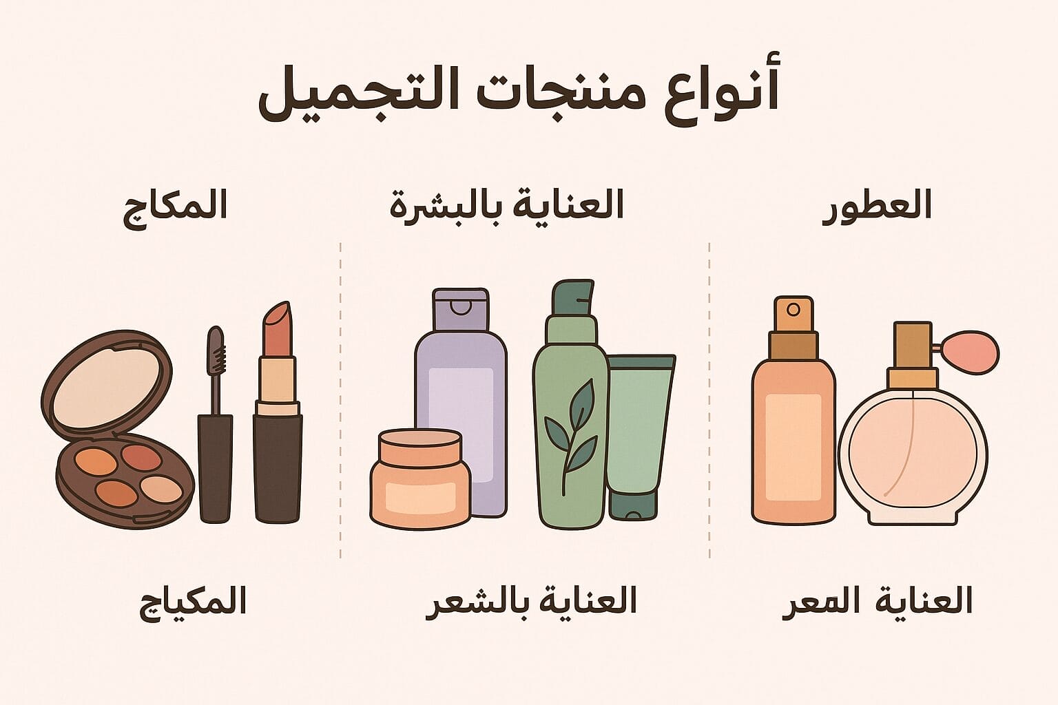 أنواع منتجات التجميل: دليلك الشامل لاختيار المستحضرات المناسبة